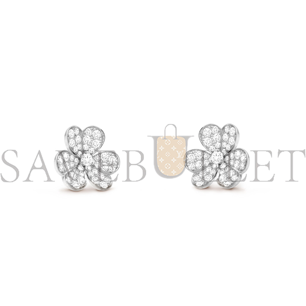 VAN CLEEF ARPELS FRIVOLE EARRINGS, SMALL MODEL - WHITE GOLD, DIAMOND VCARB65800 VAN CLEEF ARPELS FRIVOLE EARRINGS, SMALL MODEL - WHITE GOLD, DIAMOND VCARB65800